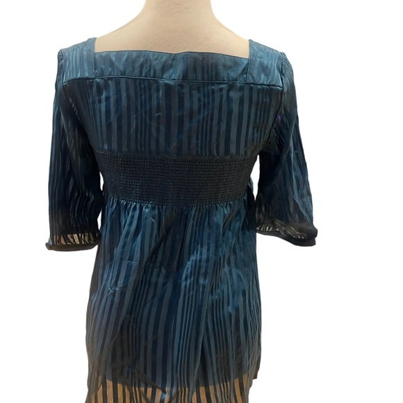 Fossil. 100% Silk. Size Small. Babydoll Blouse. Sheer.🤩🤩 - Picture 4 of 14